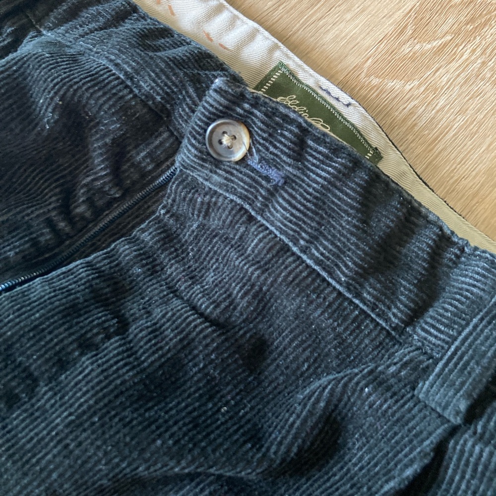 Eddie Bauer Black Corduroy Trousers